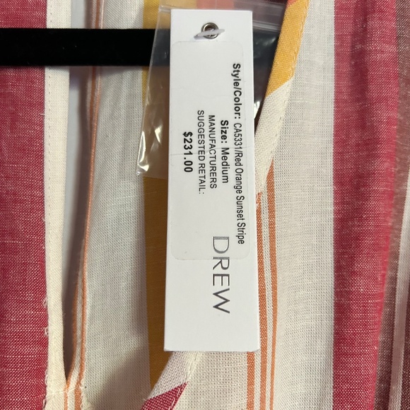 DREW red/orange sunset stripe jumpsuit, NWT - Picture 5 of 10